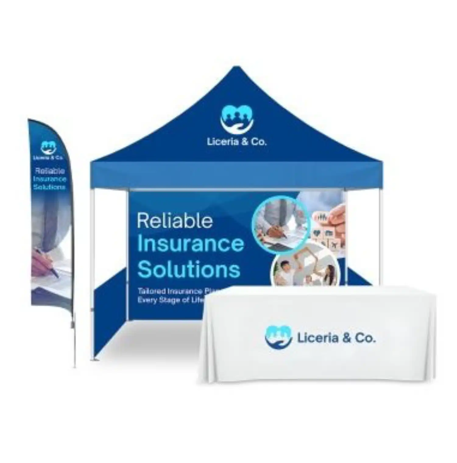 Complete exhibition trade show combo branding setup in Lagos