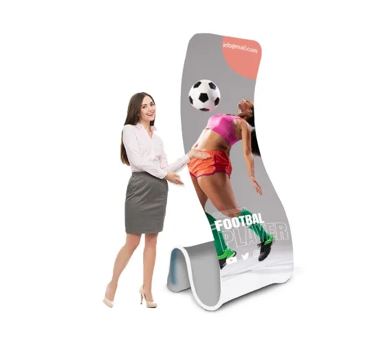Custom Printed Fabric Display Snake Stand for Advertising and Promotion - Image 2