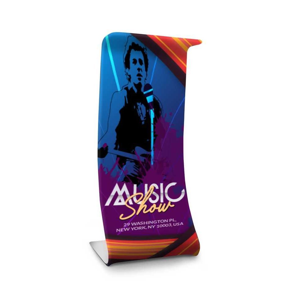 Snake-shaped fabric exhibition display stand for brand promotion in Nigeria