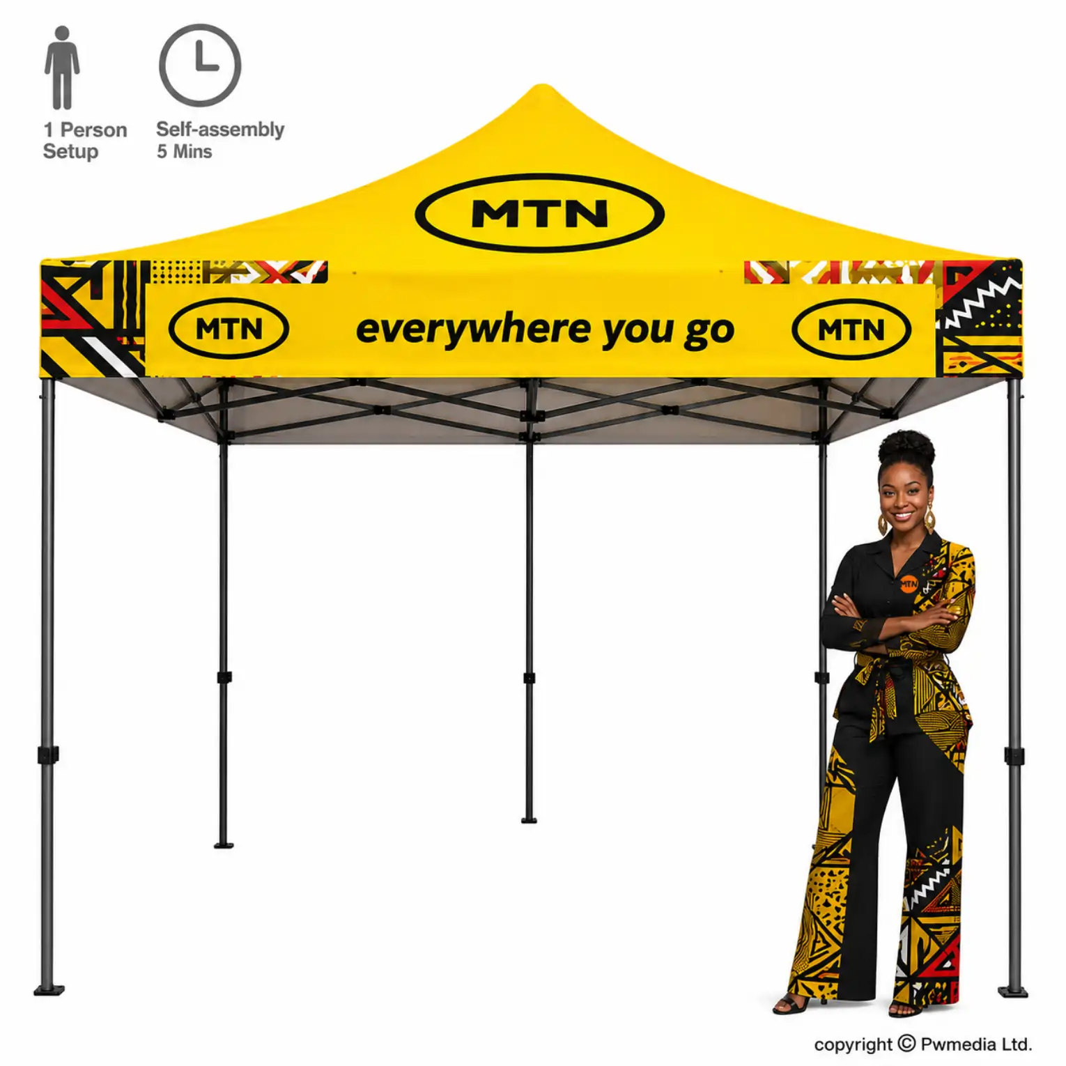 3x3m Branded Pop Up Gazebo Tents - Image 3
