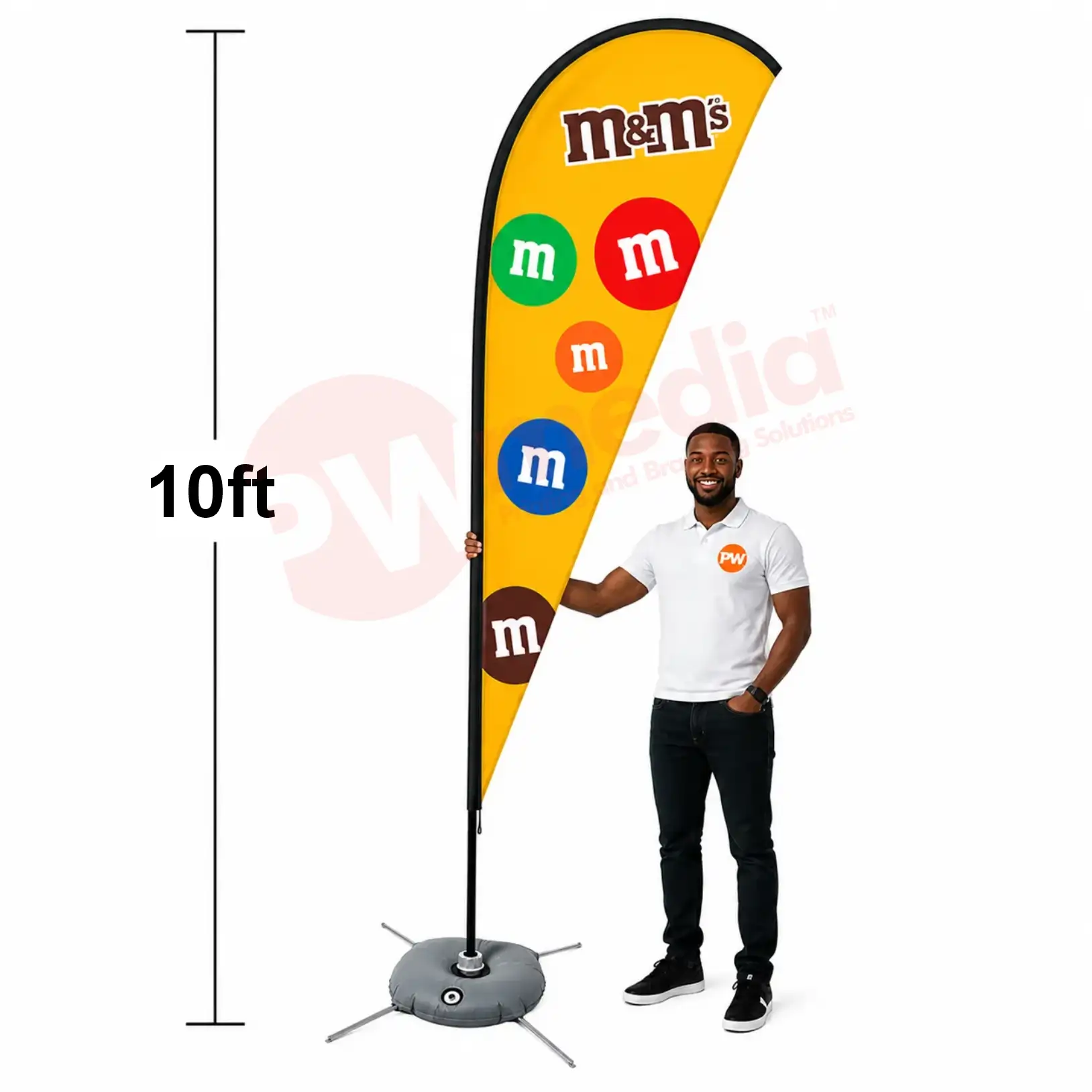 Quality Teardrop Flag banners Printing with Pole - Image 4