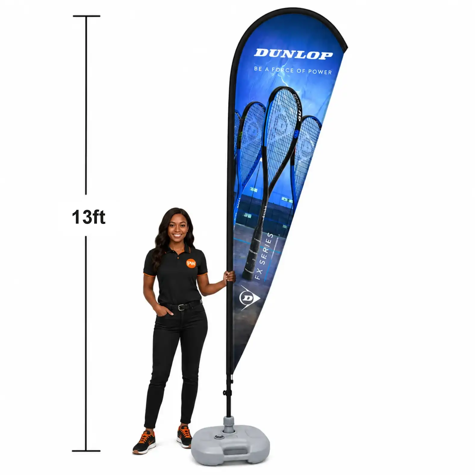 Quality Teardrop Flag banners Printing with Pole - Image 7