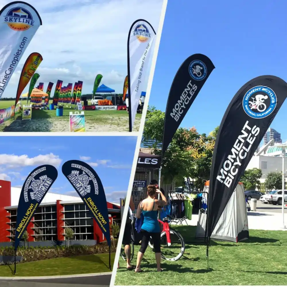 Quality Teardrop Flag banners Printing with Pole - Image 2