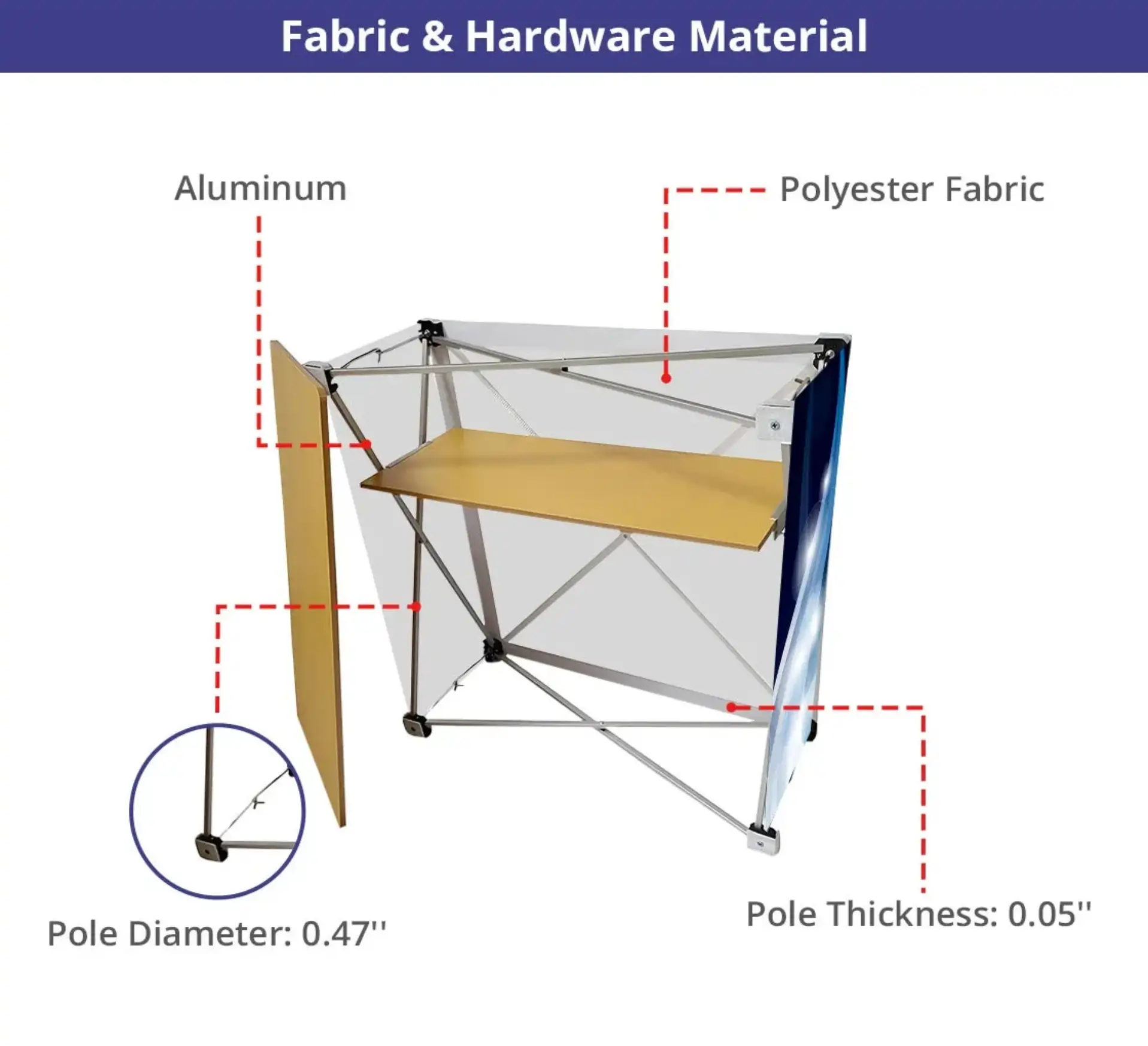 Quality Pop Up Fabric Counter | Branded Promotional Counter - Image 5
